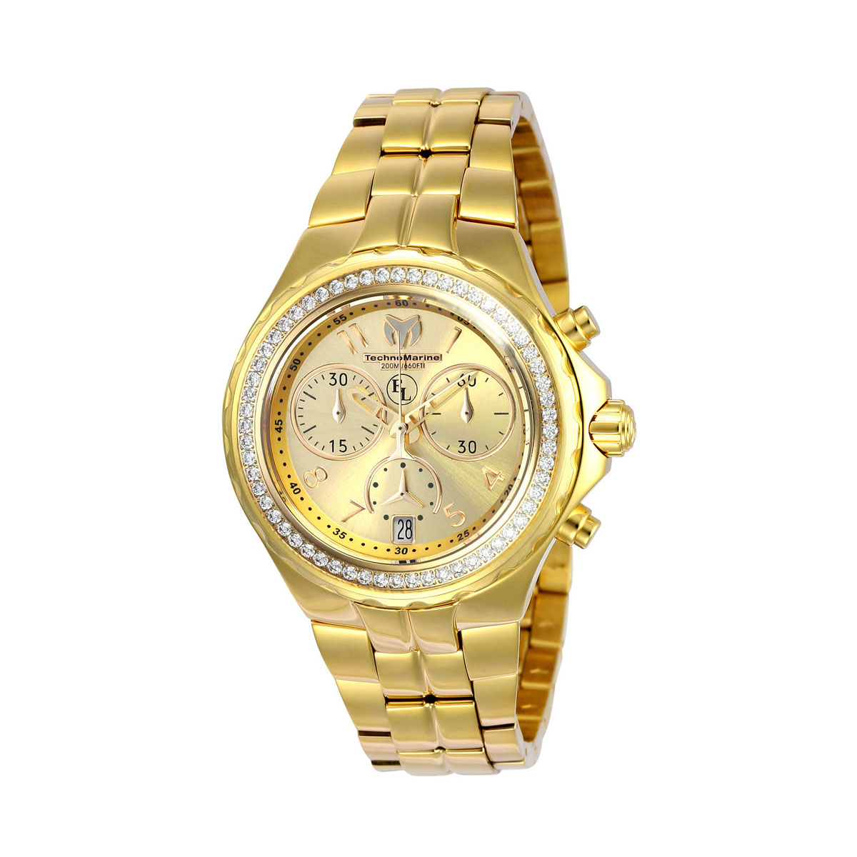 Yellow gold dress watch