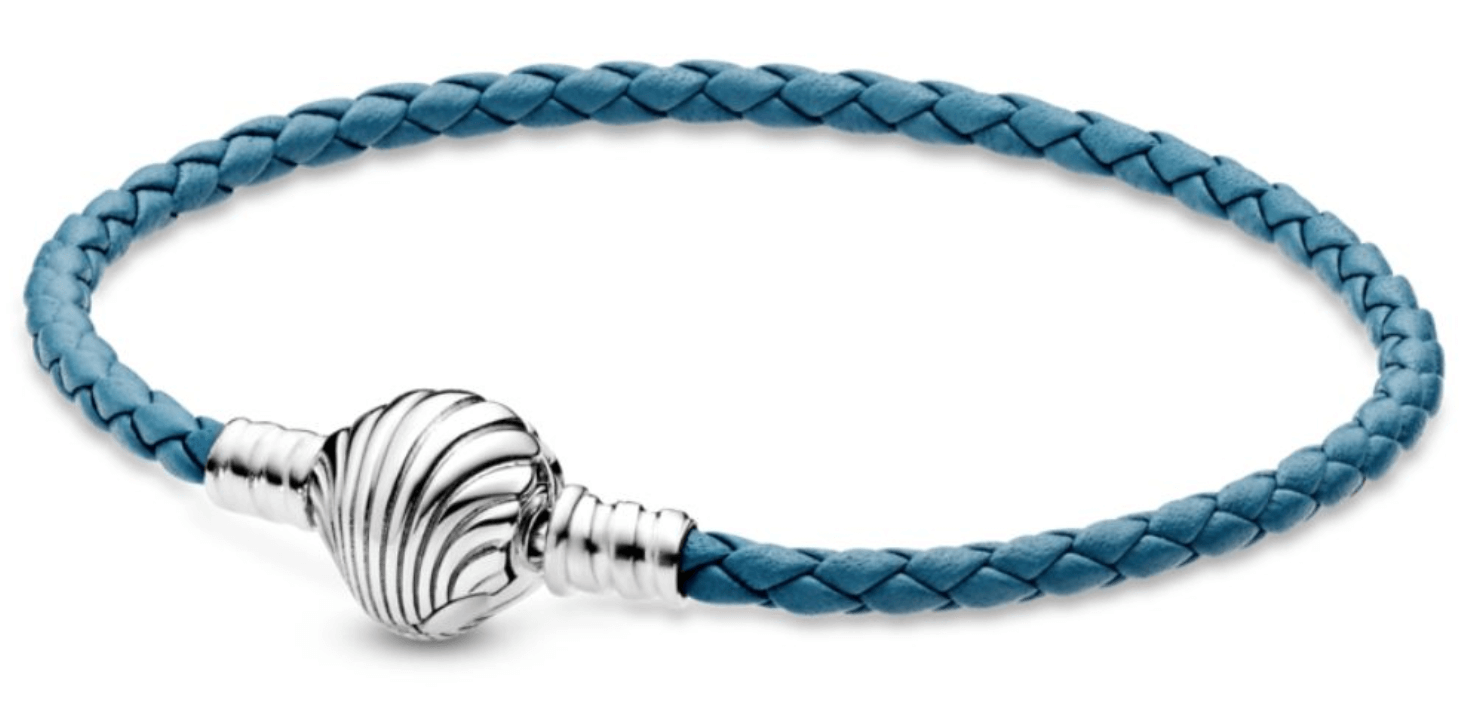 Seashell Clasp Turquoise Braided Leather Bracelet
