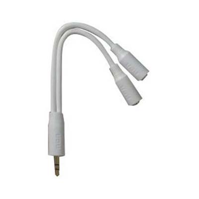 RCA - Stereo Headphone Splitter or Y Adapter, White