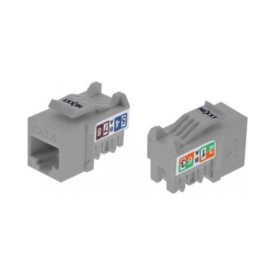 Nexxt - Cat6 Module Keystone Jack, Unshielded, 110 Type B, Grey