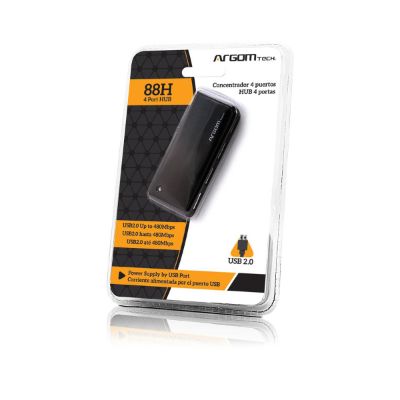 Argomtech - USB Hub, 4 Port, w/60cm USB Cable.