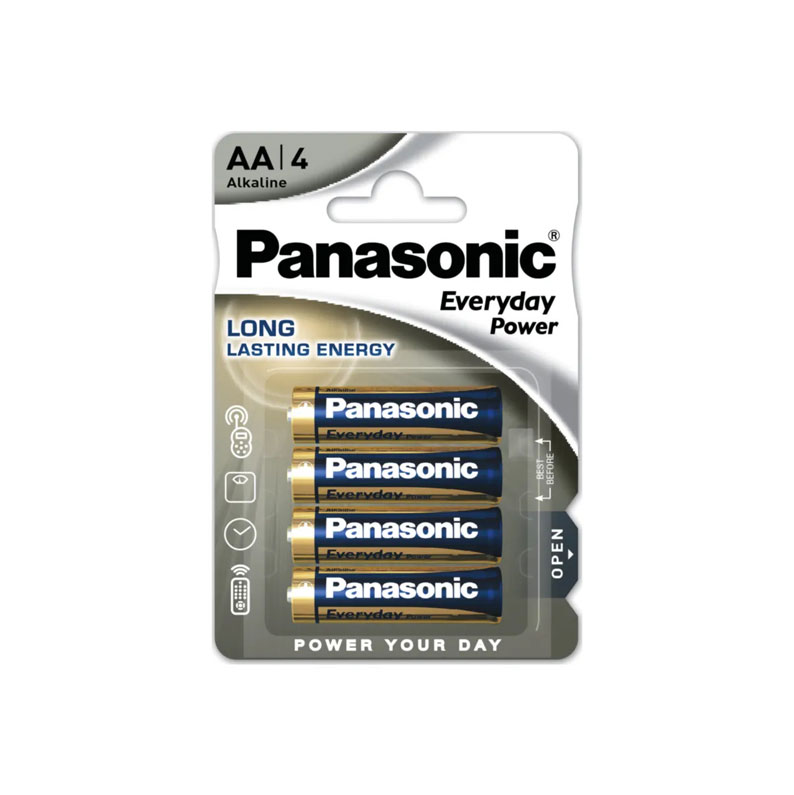 Panasonic - LR6EPS/6BP 4+2F Everyday Power Silver AA Batteries