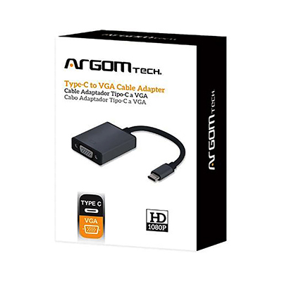 Argom - Cable Adapter Type-C Male to VGA Female, 6"