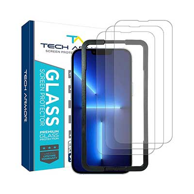 Tech Armor - Ballistic Glass Screen Protector, iPhone 13/13 Pro, 3 Pack