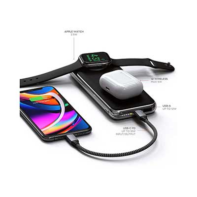 Satechi - Quatro Wireless Power Bank - 10,000 mAh Portable Charger