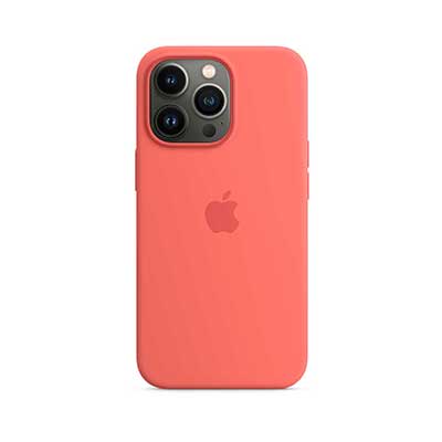Apple - iPhone 13 Pro, Silicone Case with MagSafe, Salmon