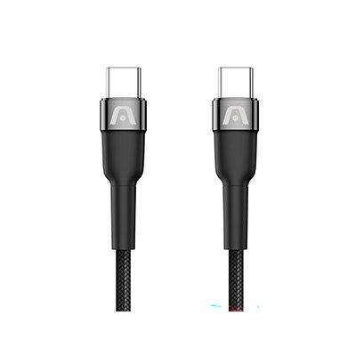 Argomtech, Cable Type-C to Type-C 65W Nylon Braided dura speed 10Ft/3m