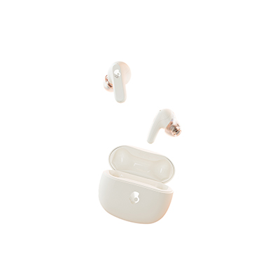 Skullcandy - Rail Bluetooth Earbuds with Microphone, True Wireless with Charging Case, Bone