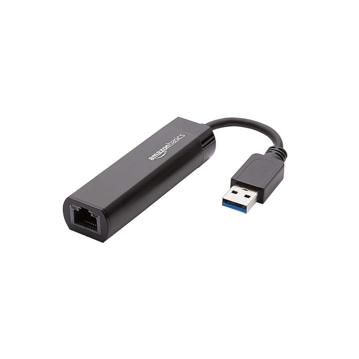 Amazon - USB 3.0 to 10/100/1000 Gigabit Ethernet Internet Adapter - Black
