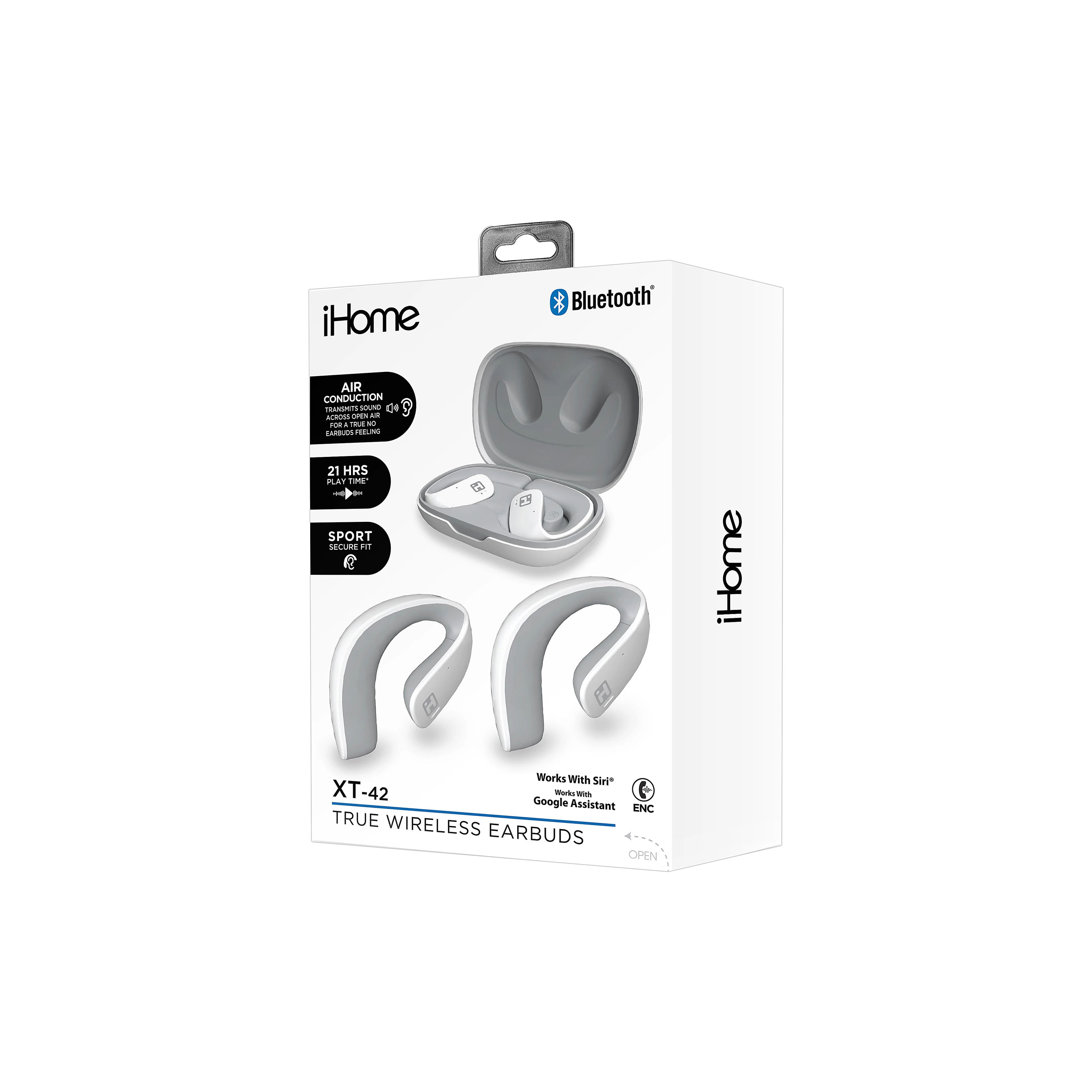 iHome - XT-42, True Wireless Bluethoot In Earbuds - White