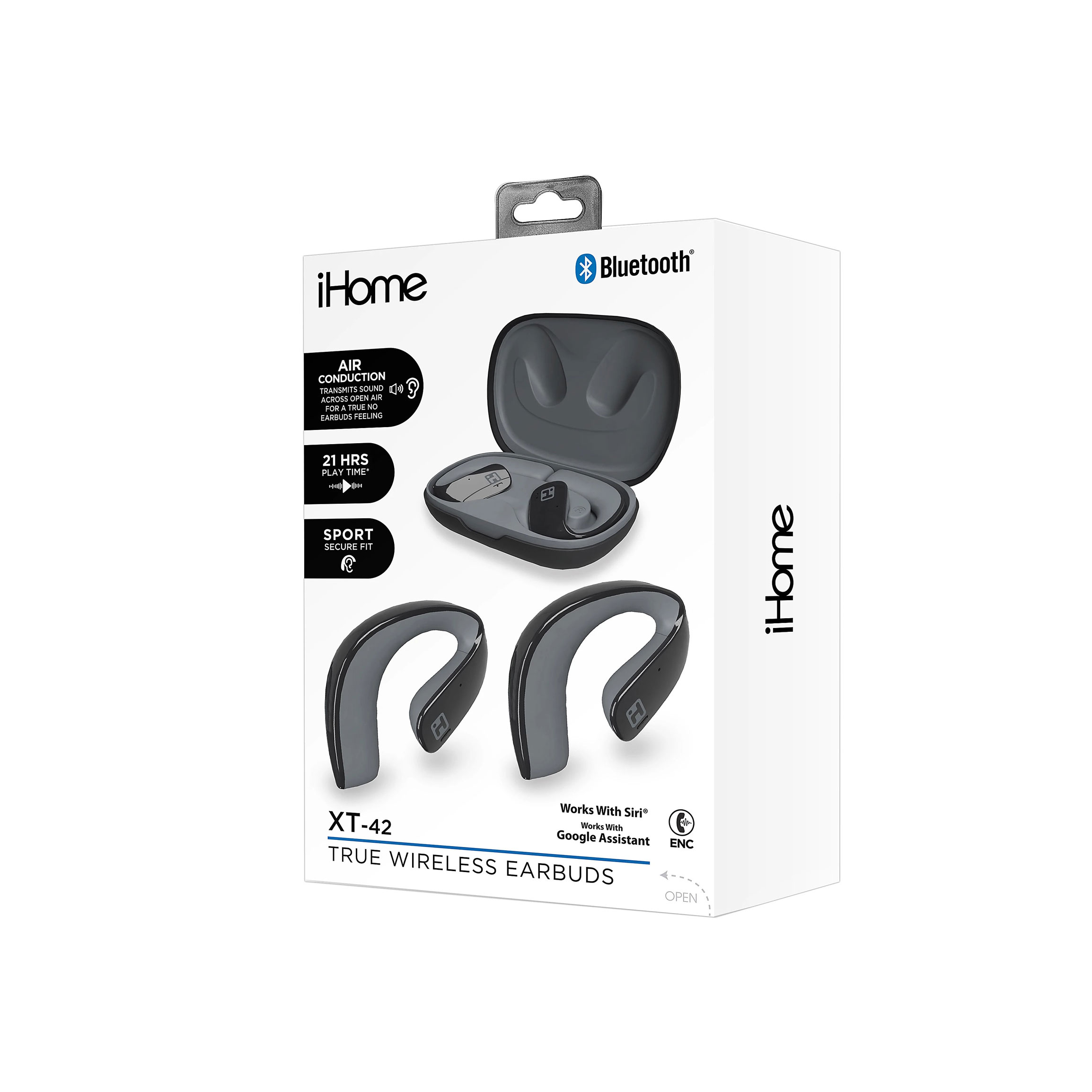 iHome - XT-42, True Wireless Bluethoot In Earbuds - Black