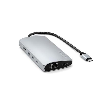 Satechi - USB-C Multiport Adapter 8K With Ethernet V3 - Silver