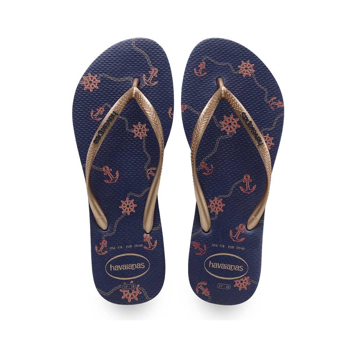Slim Nautical Navy Blue/Rose Gold