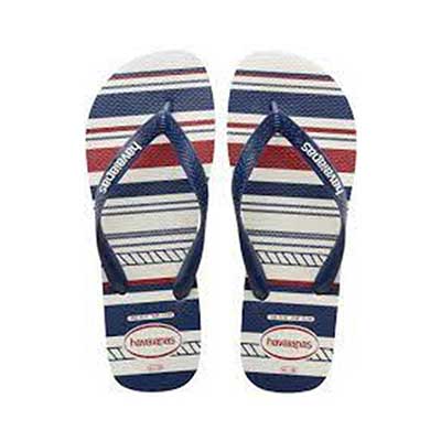 Top Nautical White/Navy Blue