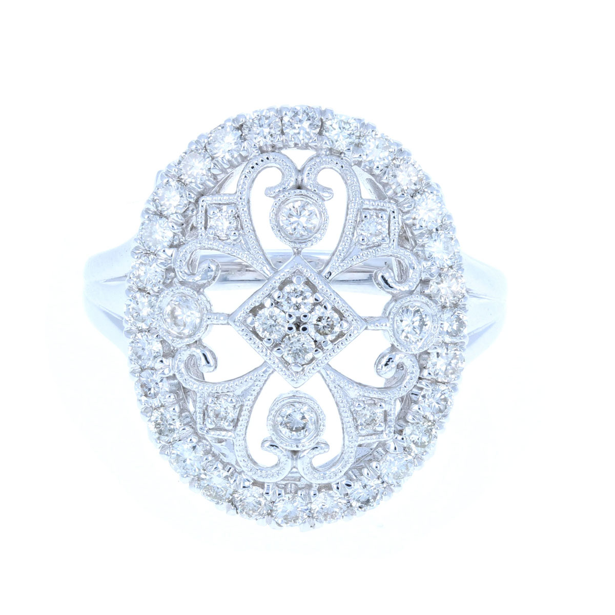 Vintage-Look Diamond Ring 14 KT