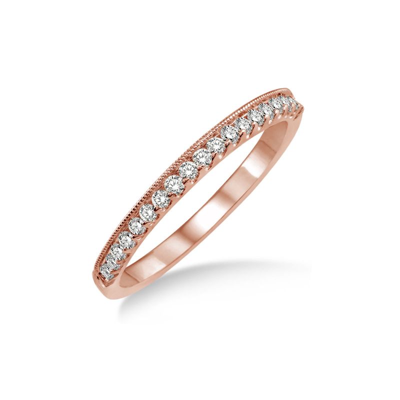 Rose Gold Diamond Band 14KT, 0.25 Carats