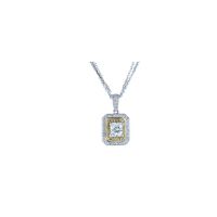 White Gold Diamond Pendant 14KT