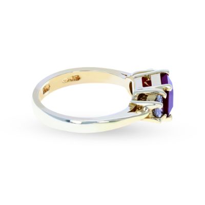 Yellow Gold Classic Ruby Diamond Ring 18KT