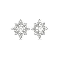 White Gold Diamond Earring Jackets 14KT, 1.45 Carats