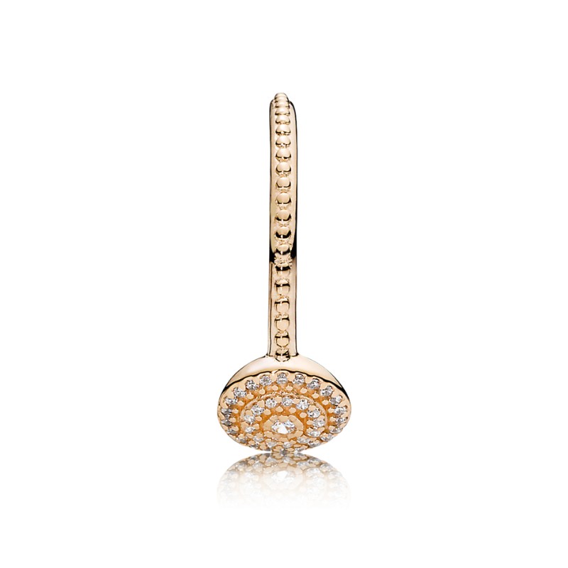 Radiant Elegance Ring, 14K Gold & Clear CZ