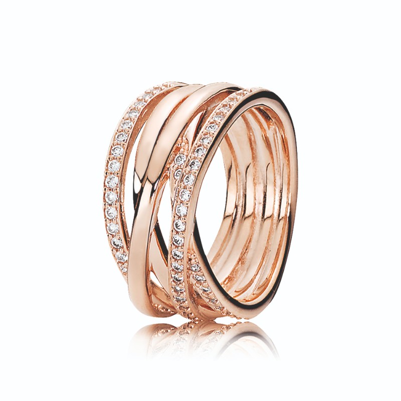Entwined, PANDORA Rose<sup>TM</sup> & Clear CZ