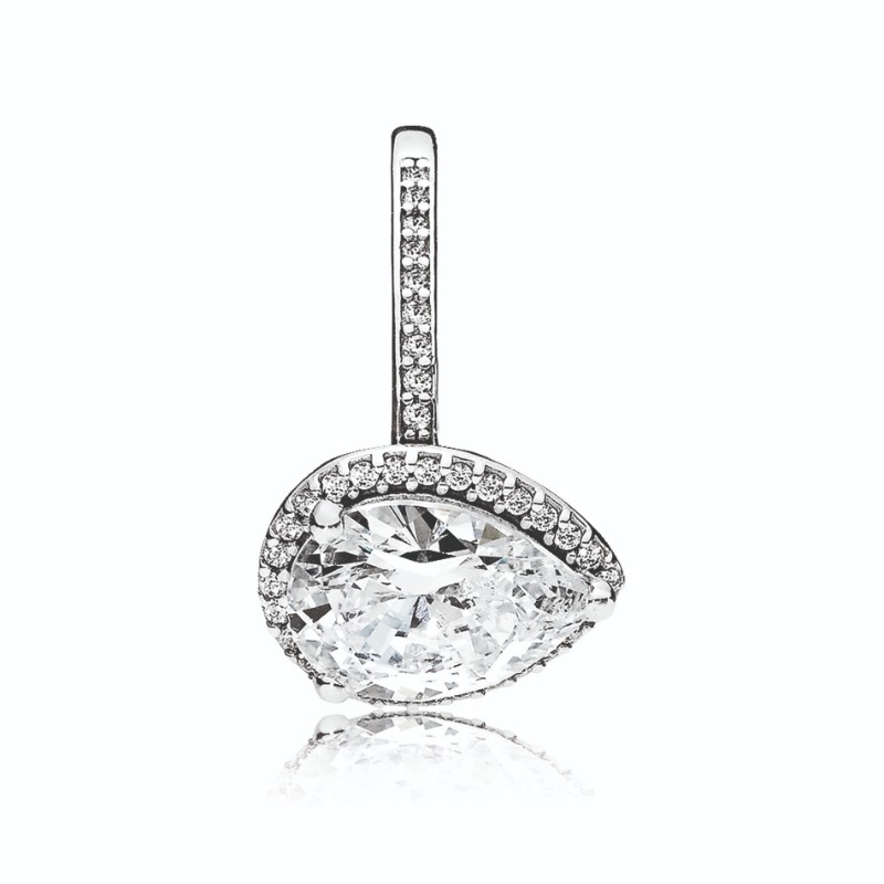 Radiant Teardrop Ring, Clear CZ