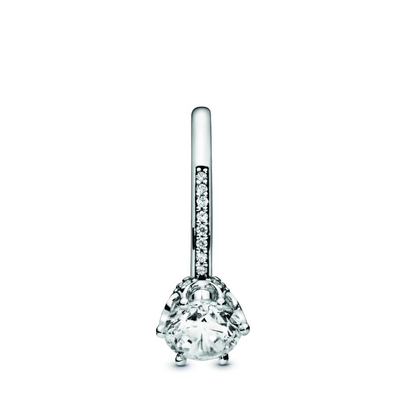 Clear Sparkling Crown Ring