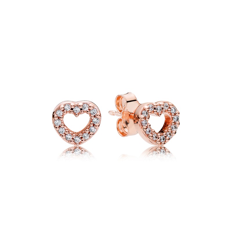 Captured Hearts, PANDORA Rose<sup>TM</sup> &  Clear CZ