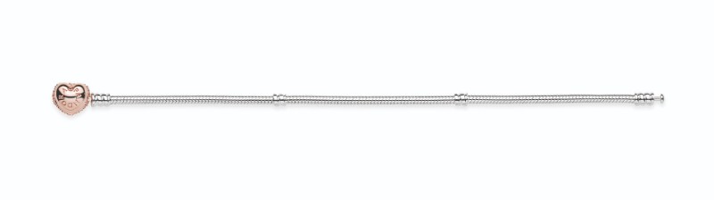 Sterling Silver Bracelet, PANDORA Rose&trade; Pavé Heart Clasp