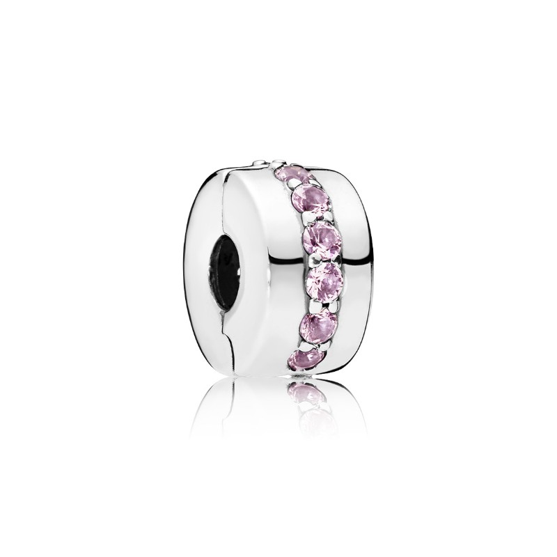 Shining Path Clip, Pink CZ