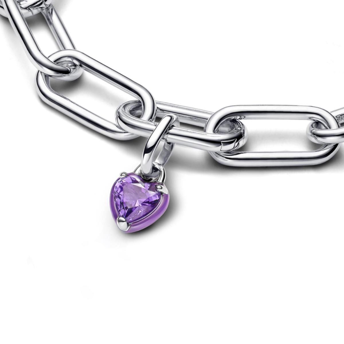 Pandora ME Purple Chakra Heart Mini ZC03 Charm