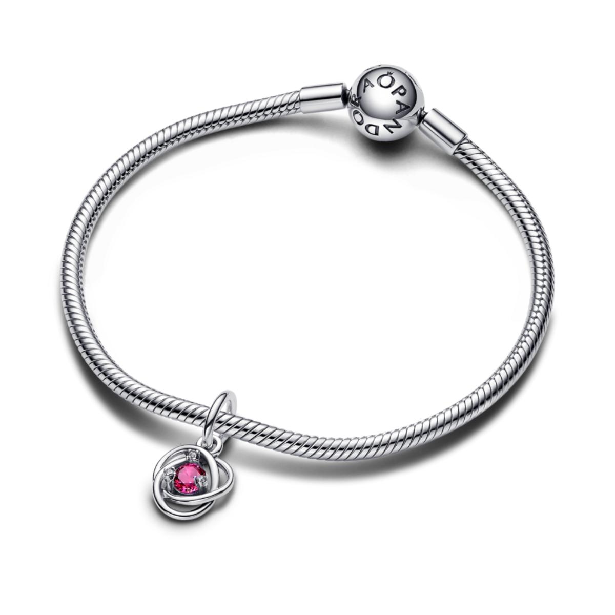 October Pink Eternity Circle ZC03 Charm