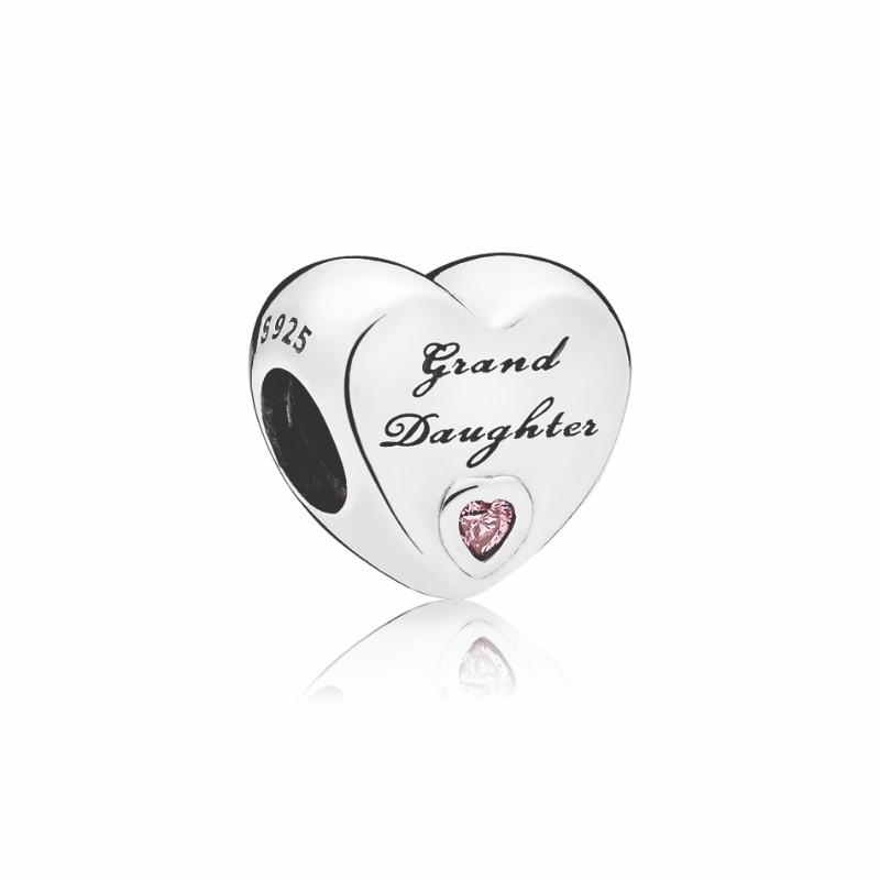 Granddaughter's Love Charm, Pink CZ