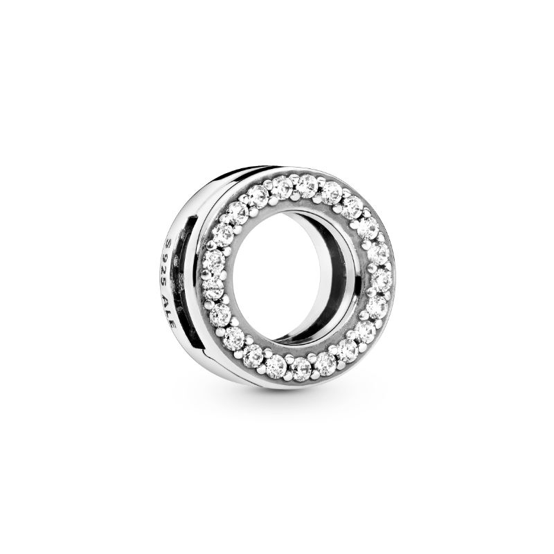 Circle of Pav&eacute; Clip Charm