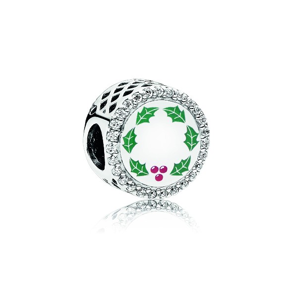 Feliz Navidad Charm, Clear CZ