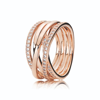 Entwined, PANDORA Rose<sup>TM</sup> & Clear CZ