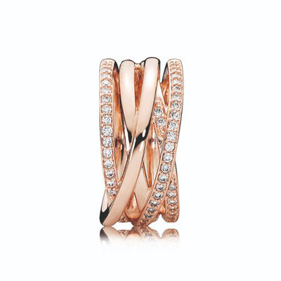 Entwined, PANDORA Rose<sup>TM</sup> & Clear CZ