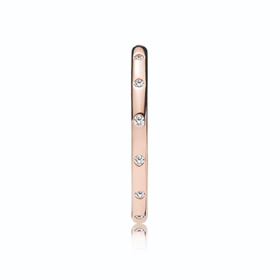 Droplets Ring, PANDORA Rose<sup>TM</sup> & Clear CZ