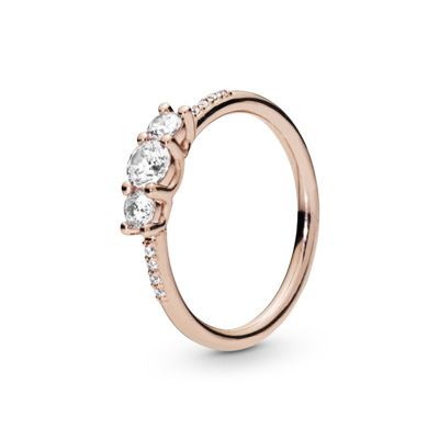 Sparkling Elegance Ring, Pandora Rose&trade; & Clear CZ