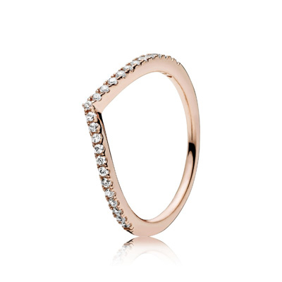 Shimmering Wish Ring, PANDORA Rose & Clear CZ