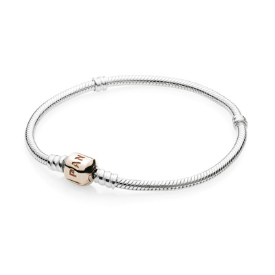 Silver Charm Bracelet with PANDORA Rose&trade; Clasp