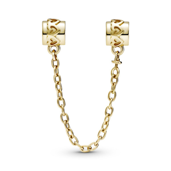 Hearts Safety Chain Charm