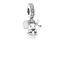 Baby Treasures Silver Enamel & Clear CZ