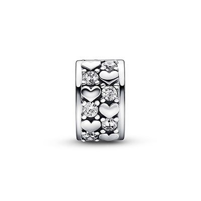 Infinite Hearts Sparkling Clip Charm