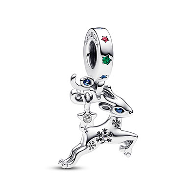 Magical Christmas Reindeer Dangle Charm