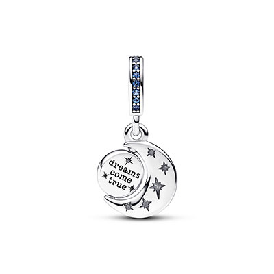 Sparkling Moon Spinning Dangle Charm