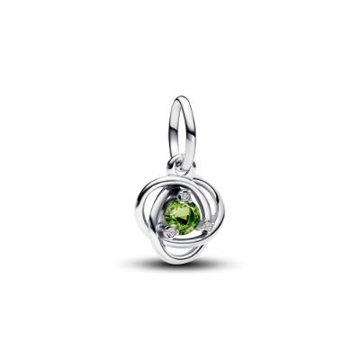 August Spring Green Eternity Circle ZC03 Charm