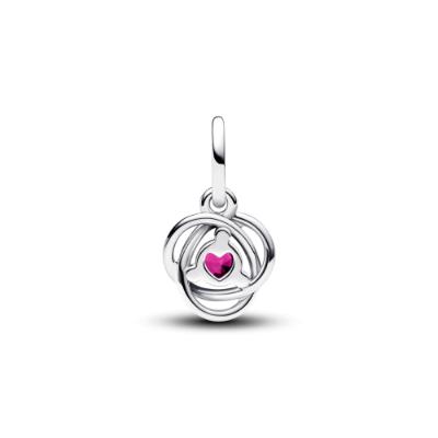 October Pink Eternity Circle ZC03 Charm