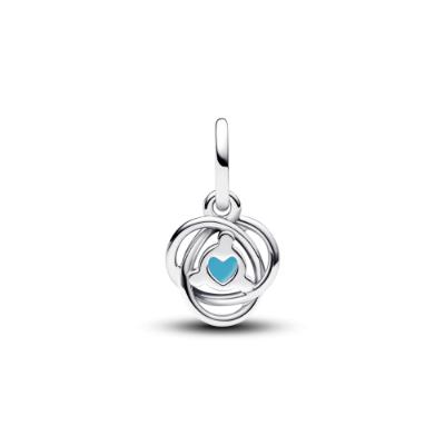 December Turqoise Blue Eternity Circle ZC03 Charm