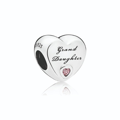 Granddaughter's Love Charm, Pink CZ